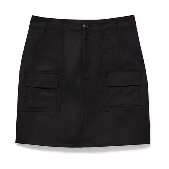 Loft Ann Taylor Black Cargo Skirt Sz 0 - Picture 5 of 9